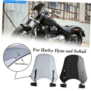 Windshield n[[\tĝ߂̃tgEBhV[hveN^[W / 45mm̎tuPbg Windscreen Windshield Protector w/ 45mm Mounting Bracket for Harley Softail