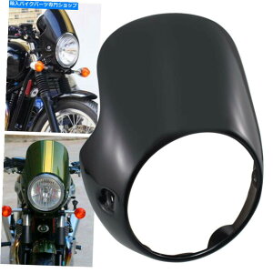 Windshield 7 "wbhCgtFAOtgKXJo[̌̂鍕ABonneville T100 7" Headlight Fairing Windshield Cover Glossy Black For Triumph Bonneville T100