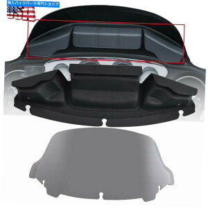 Windshield 10.5 "X[NEF[uEBhXN[+ 3|[`|[`tFAOtgKXn[[AJ 10.5" Smoke Wave Windscreen+3 Pocket Pouch Fairing Windshield Bag For Harley USA