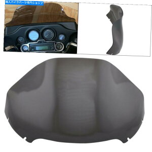 Windshield n[[[hOChFltr 15-20̂߂̎֎13 "EF[utgKX̃tgXP[̉ Motorcycle 13" Wave Windshield Windscreen Smoke For Harley Road Glide FLTR 15-20