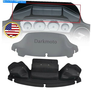 Windshield 7 "n[[2014N̂߂̉̔g̃tgKXw / 3|[`tFAÕtgKXobO 7" Smoke Wave Windshield w/ 3 Pouch Fairing Windshield Bag For Harley 2014-later