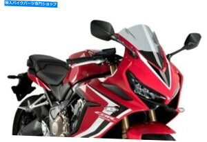 Windshield z_CB650R 2019̂߂Puig 3mm[VÕtgtgXN[̉̉ Puig 3mm Racing Windscreen Light Smoke for Honda CB650R 2019