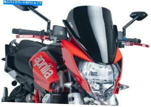 Windshield Puig 5249N���[�V���O�t�����g�E�B���h�X�N���[���A�u���b�N PUIG 5249N Racing Windscreen, Black�y���s�A���i�z