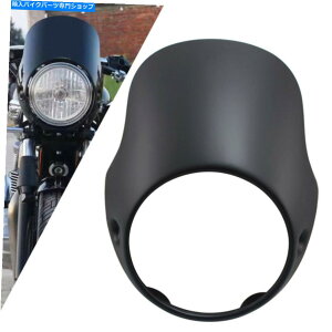 Windshield 7 �w�b�h���C�g�t�F�A�����O�t�����g�K���X�J�o�[�}�b�g�u���b�N����Bonneville T100 7 Headlight Fairing Windshield Cover Matte Black For Triumph Bonneville T100�y���s�A���i�z