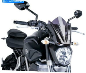 Windshield Puig 7015F̎]Ԃ̃tgXN[_[NX[NX|[c PUIG 7015F Naked Bike Windscreens Dark Smoke Sport