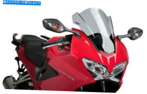 Windshield 2014-17z_VFR800FC^[Zv^[ -  Puig Racing Windscreen for 2014-17 Honda VFR800F Interceptor - Smoke