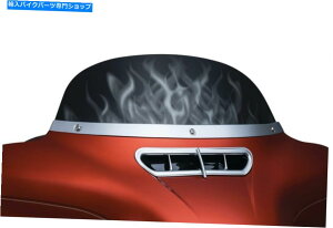 Windshield NCLX[XN[tgKXgANZgJo[n[[c[O2014-2018 Kuryakyn Smooth Chrome Windshield Trim Accent Cover Harley Touring 2014-2018