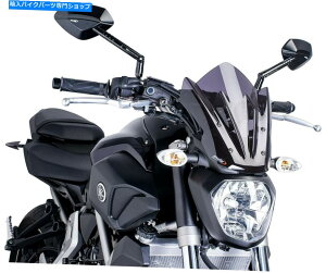 Windshield YAMAHA FZ 07 MT-07 PUIG 7015F_[NX[NNew Gen Sport Shield 14-17 Yamaha FZ 07 MT-07 Puig 7015F Dark Smoke New Gen Sport Shield 14-17