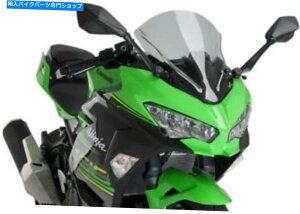 Windshield EX400Ĥ߂Puig 3mm Z[VÕtgEBhXN[̉Ninja 400 2018-2022 Puig 3mm Z Racing Windscreen Light Smoke for Kawasaki EX400H Ninja 400 2018-2022