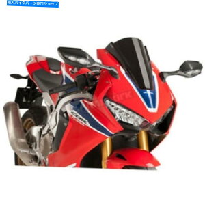 Windshield vCOnCeNp[cubN[XtgKX - 9407n Puig Hi-Tech Parts Black Racing Windshield - 9407N