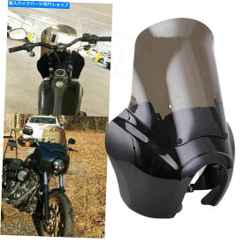 Windshield Harley DynaスーパーグライドFXD FXRのための新しい15 ''の煙のフロントガラスのフェアリング NEW 15'' Smoke Windscreen Windshield Fairing For Harley Dyna Super Glide FXD FXR