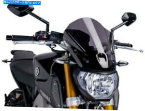 Windshield sWEc[OtgEBhXN[_[NX[NtBbg}nFZ-09 2014-2015 Puig Touring Windscreen Dark Smoke fits Yamaha FZ-09 2014-2015