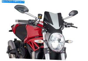 Windshield PuigubNX|[cXN[DUCATI MONSTER 797/821/1200iRASj2014-20 7013N Puig Black Sport Screen Ducati Monster 797 / 821 / 1200 ( R, S ) 2014-20 7013N