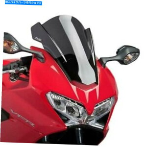 Windshield 14-15z_C^[Zv^[800 VFR800 PUIG[VOtgEBhXN[A_[NX[N7598F 14-15 Honda Interceptor 800 VFR800 Puig Racing Windscreen, Dark Smoke 7598F