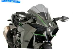 Windshield ˎRH 2 H 2 Rdou[XXN[2015+ - Cg̐F Puig Kawasaki H2 H2R Double Bubble Race Screen 2015+ - Light Tint