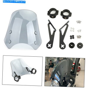 Windshield ABS�I�[�g�o�C�̃t�����g�K���X�̃n�[���[�_�C�i�̃\�t�g���f���O���[C3 ABS Motorcycle Windscreen Windshield for Harley Dyna Softail Models Gray C3�y���s�A���i�z
