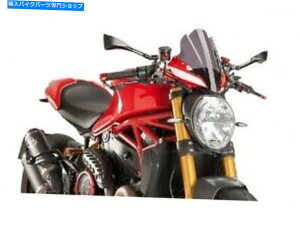 Windshield Puigc[OXN[hbL[eBX^[1200RCgX[NEChV[h8900H Puig Touring Screen Ducati Monster 1200R Light Smoke Windshield 8900H