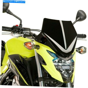 Windshield z_CB500F 2016 PUIG 8923NX|[cX|[cubNtgKX For Honda CB500F 2016 Puig 8923N Generation Sport Naked Black Windshield