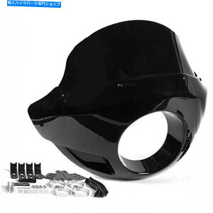 Windshield N[^[jo[TubNAEgtgKXwbhCgtFAO35mm-4ƌ݊܂B Krator Universal Blackout Windshield Headlight Fairing Compatible with 35mm-4...