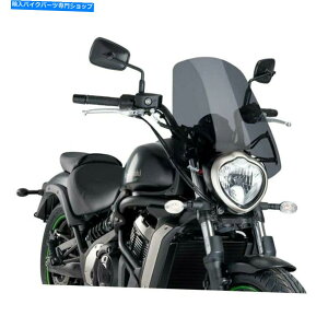 Windshield Puig 8164F����c�[�����O���̈Â����̃t�����g�K���X Puig 8164F Generation Touring Naked Dark Smoke Windshield�y���s�A���i�z