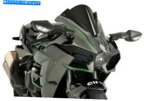Windshield プイグレーシングフロントスクリーンブラック#7631N川崎忍者H2 R / Ninja H2 2015-2017 Puig Racing Windscreen Black #7631N Kawasaki Ninja H2 R/Ninja H2 2015-2017