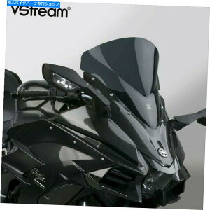 Windshield iViTCNVSTREAMX|[c_[N^gtgKXH2 SX 2018 2019 National Cycle VStream Sport Dark Tint Windshield Kawasaki H2 SX 2018 2019