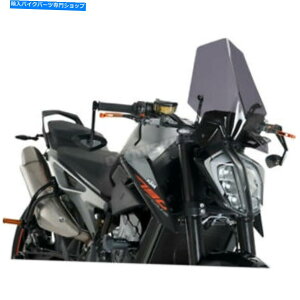 Windshield sOnCeNp[c_[NX[N̐VX|[cEChV[h - 9668F Puig Hi-Tech Parts Dark Smoke Naked New Generation Sport Windshield - 9668F