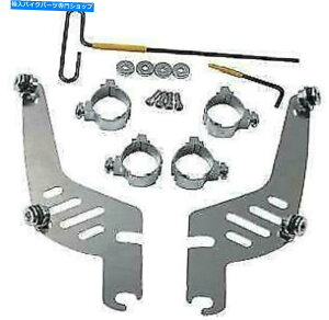 Windshield tBXFNCbN`FW}EgLbgb/XEtgV[hMEM9980 Memphis Shades Quick Change Mount Kit Polished for Fats/Slim Windshields MEM9980