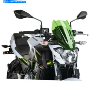 Windshield Puig Hi-TechiΐF̗̐VX|[c̃tgKX - 9588V Puig Hi-Tech Parts Green Naked New Generation Sport Windshield - 9588V