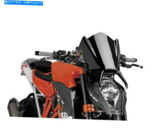 Windshield Puig 7014ÑoCÑtgXN[ubNX|[c PUIG 7014N Naked Bike Windscreens Black Sport