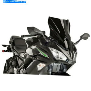 Windshield vCOnCeNp[cubN[XtgKX - 9711n Puig Hi-Tech Parts Black Racing Windshield - 9711N