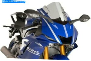 Windshield Puig 3mm zレースのフロントウィンドスクリーンの煙の煙#9723hフィットヤマハYZF-R6 2017-2020 Puig 3mm Z Racing Windscreen Light Smoke #9723H fits Yamaha YZF-R6 2017-2020