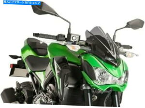 Windshield ZR900B Z900 ABS / ZR900A Z900̂߂̃pCÕX|[c̏̈̕Â Puig Naked Sport Windscreen Dark Smoke for Kawasaki ZR900B Z900 ABS/ZR900A Z900