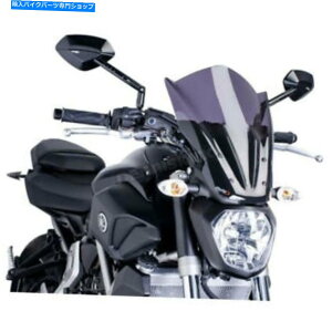 Windshield sOnCeNp[c_[NX[N̐Vc[OtgXP[ - 7016F Puig Hi-Tech Parts Dark Smoke Naked New Generation Touring Windscreen - 7016F