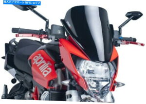 Windshield PUIG 5249N���[�V���O�E�B���h�X�N���[���u���b�N PUIG 5249N Racing Windscreen Black�y���s�A���i�z