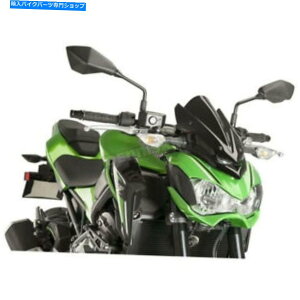 Windshield vCOnCeNp[cubNVX|[cEBhXN[ - 9689N Puig Hi-Tech Parts Black Naked New Generation Sport Windscreen - 9689N