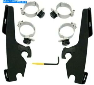 Windshield 10-15z_t[[tBXVF[hubNgK[bNLbgb/XMEB1960 10-15 Honda Fury Memphis Shades Black Trigger-Lock Kit for Fats/Slims MEB1960