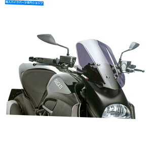 Windshield DUCATI DIAVER 11-13 PUIGc[Õ_[NX[NtgKX For Ducati Diavel 11-13 Puig Generation Touring Naked Dark Smoke Windshield