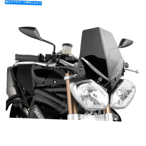 Windshield Triumph Street Triple R 13-16̐X|[c̈ẪtgKX For Triumph Street Triple R 13-16 Generation Sport Naked Dark Smoke Windshield