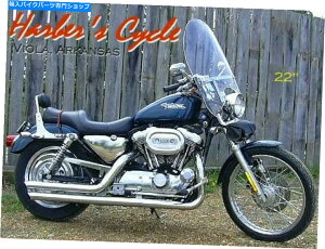 Windshield XL 883 1200n[[_rbh\X|[cX^[ - NA22 "WindShield W / Chromen[hEFA XL 883 1200 Harley Davidson Sportster - Clear 22" Windshield w/Chrome Hardware