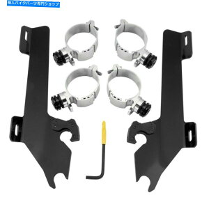 Windshield n}[05-15tBXVF[hobgEBOtFAOgK[bN}EgLbg For Victory Hammer 05-15 Memphis Shades Batwing Fairing Trigger-Lock Mount Kit