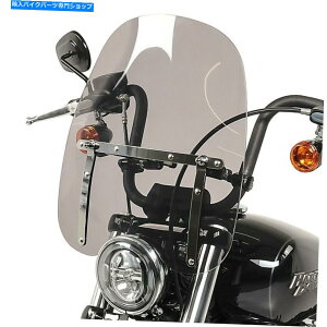 Windshield n[[\tgeB[Xg[g{u/W/XvO_[NX[N̂߂̃tgKXCW1 Windshield CW1 for Harley Softail Street Bob/ Standard/ Springer dark smoke