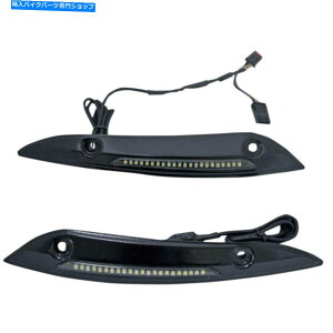 Windshield JX^_Ci~NXubNEChV[hLEDg^[VOin[[15-20 FLTR Custom Dynamics Black Windshield LED Trim Turn Signals Harley 15-20 FLTR