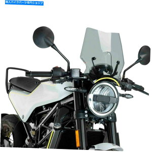 Windshield Husqvarna Svartpilen 401 18-19 PuigX|[c̉̃tgKX For Husqvarna SVARTPILEN 401 18-19 Puig Generation Sport Naked Smoke Windshield