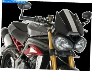 Windshield PUIG 12-1 / 2 ���V���㕗�h�K���X8929N * PUIG 12-1/2 Black New Generation Windshield 8929N *�y���s�A���i�z
