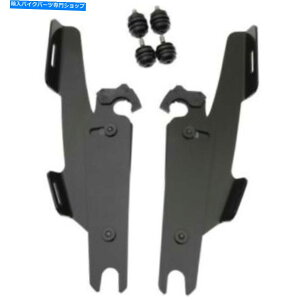 Windshield n[[bNFLFB / S 18-20̂߂̃tBXFb/XubN}EgLbg Memphis Shades Fats/Slim Black Mounting Kit for Harley Fat Boy FLFB/S 18-20