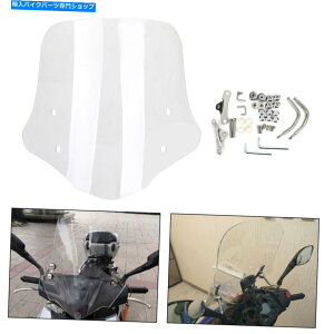 Windshield ABSvX`bNI[goC̃tgKX̃nChXN[tĂ܂ Universal ABS Plastic Motorcycle Windshield Windscreen with Mounting Kit