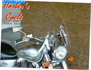 Windshield z_VhESABER VT1100 C2 - NA22 "w̍tgKXW / Chromen[hEFALbg Honda Shadow Sabre VT1100 C2 - Clear 22" TALL Windshield w/chrome hardware kit