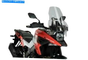 Windshield Puigc[OXN[yʃX[NXYLDL 1050XT V-STROM 2020 - 2021 Puig Touring Screen Light Smoke Suzuki DL 1050 & XT V-Strom 2020 - 2021