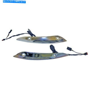 Windshield JX^_Ci~NXN[tgKXLEDg^[VOin[[15-20 FLTR Custom Dynamics Chrome Windshield LED Trim Turn Signals Harley 15-20 FLTR